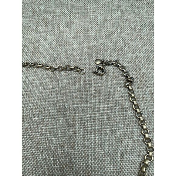 Vintage J. Crew Glass & Rhinestones Brass Tone Flower Statement 22" Necklace Yel - Picture 5 of 7